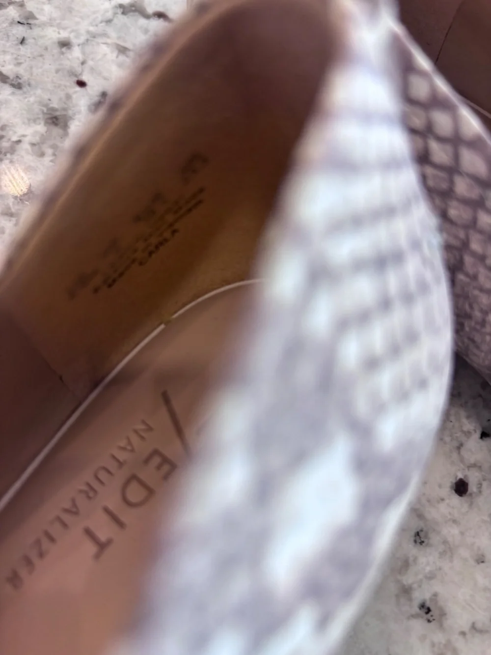 Naturalizer 27 EDIT Carla Snake Print Square Toe Ballet Flats Size 6.5 NWOT